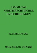 Cover: Sammlung arbeitsrechtlicher Entscheidungen - Manz