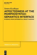 Cover: Affectedness at the Morphosyntax-Semantics Interface - De Gruyter Mouton