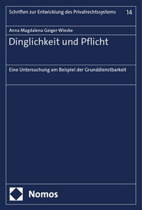 Abbildung von: Dinglichkeit und Pflicht - Nomos
