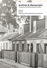 Abbildung von: Archives and Manuscripts Volume 51 Number 1 - Australian Society of Archivists