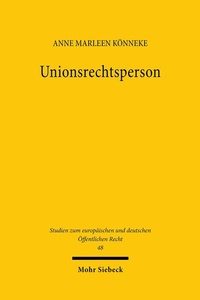 Abbildung von: Unionsrechtsperson - Mohr Siebeck