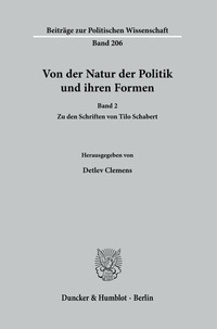 Abbildung von: Von der Natur der Politik und ihren Formen. - Duncker & Humblot