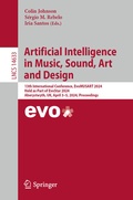 Cover: Artificial Intelligence in Music, Sound, Art and Design - Springer