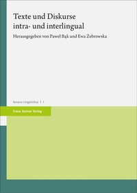 Enlarge image Cover: Texte und Diskurse intra- und interlingual - Franz Steiner Verlag
