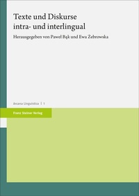Abbildung von: Texte und Diskurse intra- und interlingual - Franz Steiner Verlag