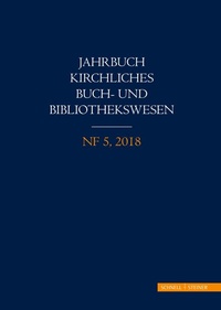 Abbildung von: Jahrbuch kirchliches Buch- und Bibliothekswesen - Schnell & Steiner