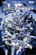 Cover: Mighty Morphin Power Rangers/Teenage Mutant Ninja Turtles II Black & White Edition #1 - Boom Entertainment