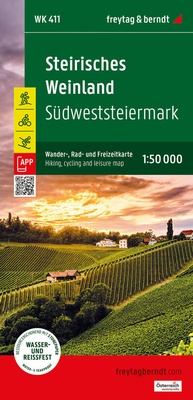 Abbildung von: Steirisches Weinland, Wander-, Rad- und Freizeitkarte 1:50.000, freytag & berndt, WK 411 - Freytag-Berndt und ARTARIA