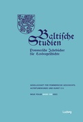 Cover: Baltische Studien, Pommersche Jahrb&uuml;cher f&uuml;r Landesgeschichte. Band 109 NF - Verlag Ludwig
