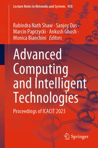 Enlarge image Cover: Advanced Computing and Intelligent Technologies - Springer