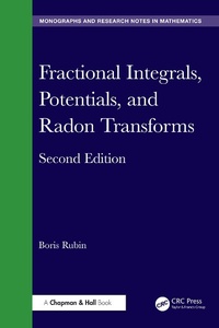 Abbildung von: Fractional Integrals, Potentials, and Radon Transforms - Chapman and Hall
