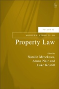 Cover: Modern Studies in Property Law, Volume 12 - Hart Publishing