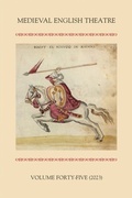 Cover: Medieval English Theatre 45 - De Gruyter