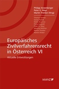 Abbildung von: Europäisches Zivilverfahrensrecht in Österreich VI - Manz