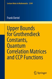 Abbildung von: Upper Bounds for Grothendieck Constants, Quantum Correlation Matrices and CCP Functions - Springer