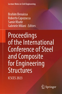 Enlarge image Cover: Proceedings of the International Conference of Steel and Composite for Engineering Structures - Springer