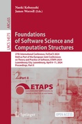 Cover: Foundations of Software Science and Computation Structures - Springer
