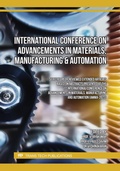 Cover: International Conference on Advancements in Materials, Manufacturing & Automation - Trans Tech Publications Ltd