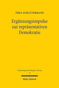 Abbildung von: Ergänzungsimpulse zur repräsentativen Demokratie - Mohr Siebeck
