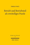 Cover: Betrieb und Betriebsteil als zweiteiliges Puzzle - Mohr Siebeck