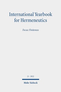 Abbildung von: International Yearbook for Hermeneutics - Mohr Siebeck
