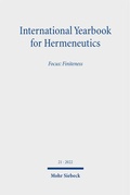Cover: International Yearbook for Hermeneutics - Mohr Siebeck