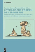 Cover: Literarische Formen des Erinnerns - De Gruyter