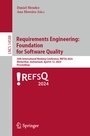 Cover: Requirements Engineering: Foundation for Software Quality - Springer
