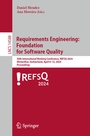 Cover: Requirements Engineering: Foundation for Software Quality - Springer