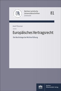 Bild: Europäisches Vertragsrecht - Berliner Wissenschafts-Verlag