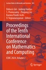 Cover: Proceedings of the Tenth International Conference on Mathematics and Computing - Springer