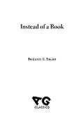 Cover: Instead of a Book - Avant-Garde Classics
