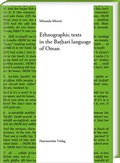 Cover: Ethnographic texts in the Ba??ari language of Oman - Harrassowitz Verlag