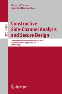 Abbildung von: Constructive Side-Channel Analysis and Secure Design - Springer