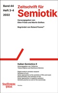 Cover: Zeitschrift f&uuml;r Semiotik / Italian Semiotics II - Stauffenburg