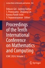 Cover: Proceedings of the Tenth International Conference on Mathematics and Computing - Springer