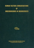 Cover: Human Factors Considerations of Undergrounds in Insurgencies - Conflict Research Group