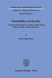 Abbildung von: Patentability and Morality. - Duncker & Humblot