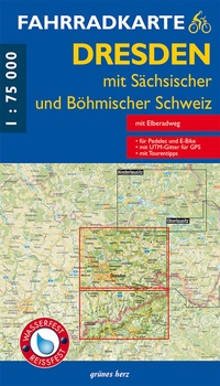 Abbildung von: Fahrradkarte Dresden - grünes herz