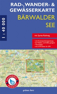 Abbildung von: Rad-, Wander- und Gewässerkarte Bärwalder See - grünes herz