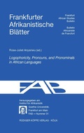 Cover: Logophoricity, Pronouns, and Pronominals in African Languages - K&ouml;ppe, R