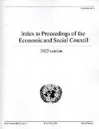 Abbildung von: Index to Proceedings of the Economic and Social Council 2022 - United Nations