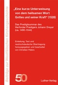 Cover: "Eine kurze Unterweisung von dem heilsamen Wort Gottes und seiner Kraft" (1528) - Luther-Verlag