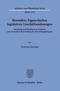 Abbildung von: Besondere Eigenschaften legislativer Geschäftsordnungen. - fibre