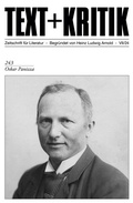 Cover: Oskar Panizza - Edition Text + Kritik