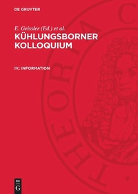 Enlarge image Cover: Information - De Gruyter