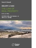 Cover: Megarry & Wade The Law of Real Property - Sweet & Maxwell