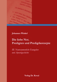 Abbildung von: Die liebe Not. Predigten und Predigtkonzepte - Kovac, Dr. Verlag