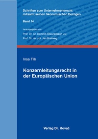 Abbildung von: Konzernleitungsrecht in der Europäischen Union - Kovac, Dr. Verlag