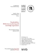 Cover: Transferability: Reflections on planning and knowledge organization - wvb Wissenschaftlicher Verlag Berlin